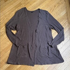 Torrid Open Front Brown Ribbed Knit Cardigan Women’s Plus 3 (3X)